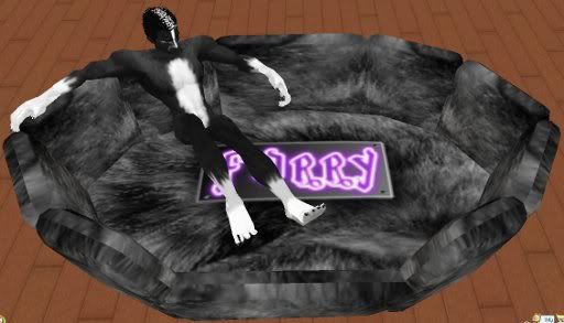 Large Furry Bed for IMVU by {J2} Products