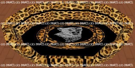 Large Cheetah Furry Pet Bed for IMVU by {J2} Products by Jar