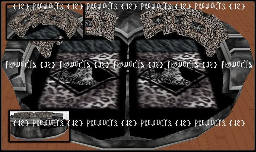 Snow Leopard Couch/bed for IMVU by {J2} Product by Jar