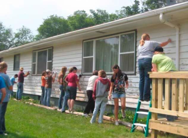 youth group scrapes house