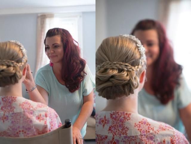 Bridal hair and makeup for rustic farm wedding. Makeup Artistry by Christy & Co.