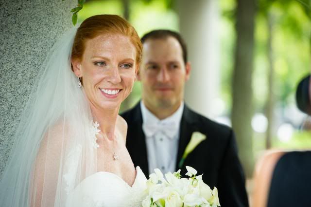 Natural bridal makeup for freckled redheads
