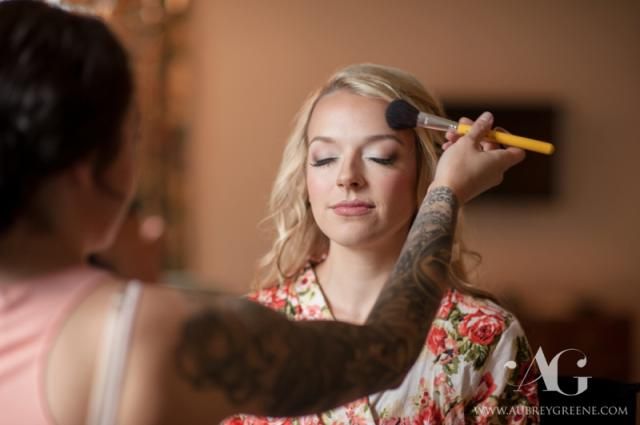 Bridal makeup at The Barn at Gibett Hill by Makeup Artistry by Christy & Co.