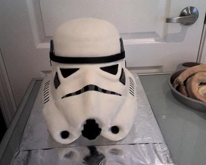 this Stormtrooper groom's cake just before their wedding in September