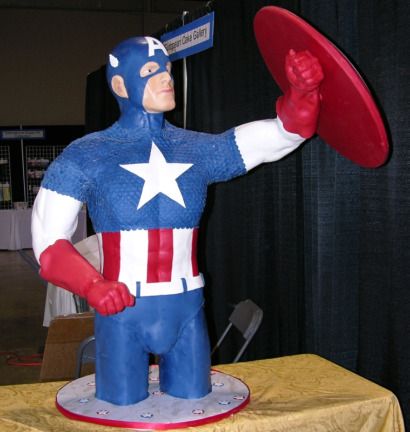 Captain America Birthday Cake on 