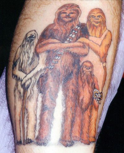 Chewbacca Family Tattoo Well this guy sure went and showed Lucas