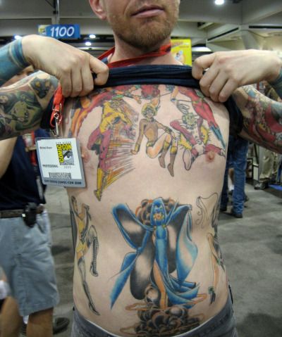 Comic Book Superheroine Tattoos Photo Credit: Chris Wass