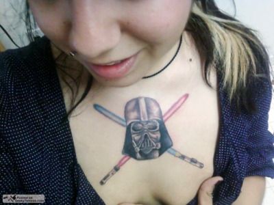 Darth Vader Chest Tattoo By the way is there something on my face