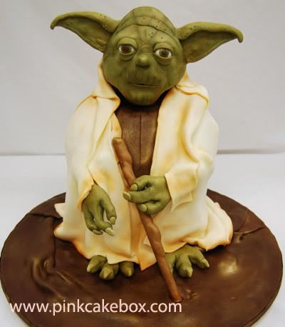 So we'll give this diminutive Yoda cake a pass. Pistachio Yoda Star Wars 