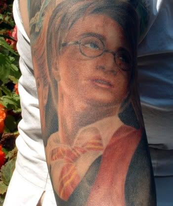 4) A Too-Pretty Harry Potter Portrait Tattoo