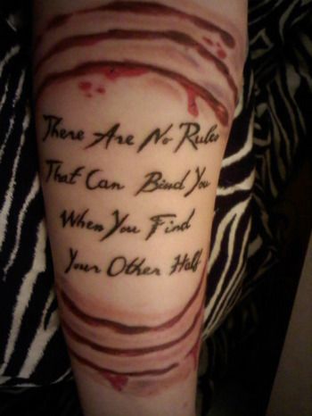 7) Jacob Black Quote and Werewolf Claw Marks Tattoo