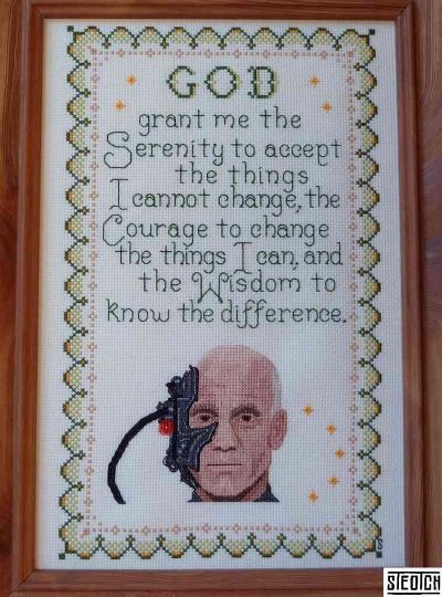 Serenity Prayer Tattoo on Pray To Gob  Locutus Of Borg Serenity Prayer Embroidery