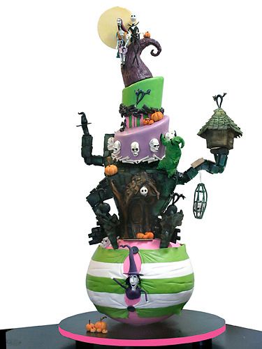 Exhibit A One amazing red velvet Nightmare Before Christmas wedding cake