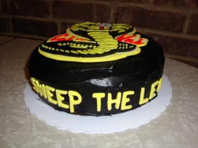 Sweep the Leg!: The Karate Kid "Cobra Kai" Cake [Geeky Cake]