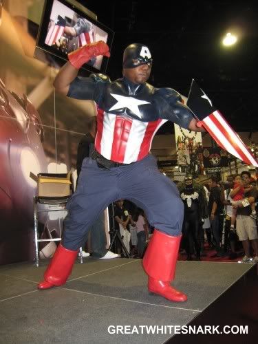 You want to tell him Captain America's supposed to be white?