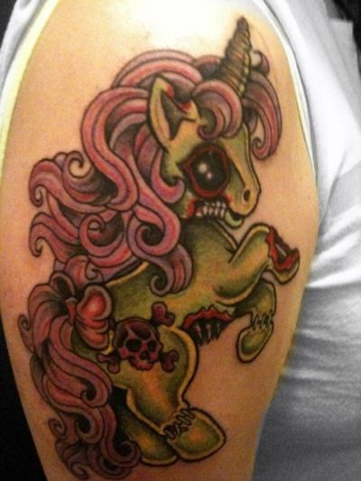 Zombie My Little Pony Tattoo I wonder what this guy 