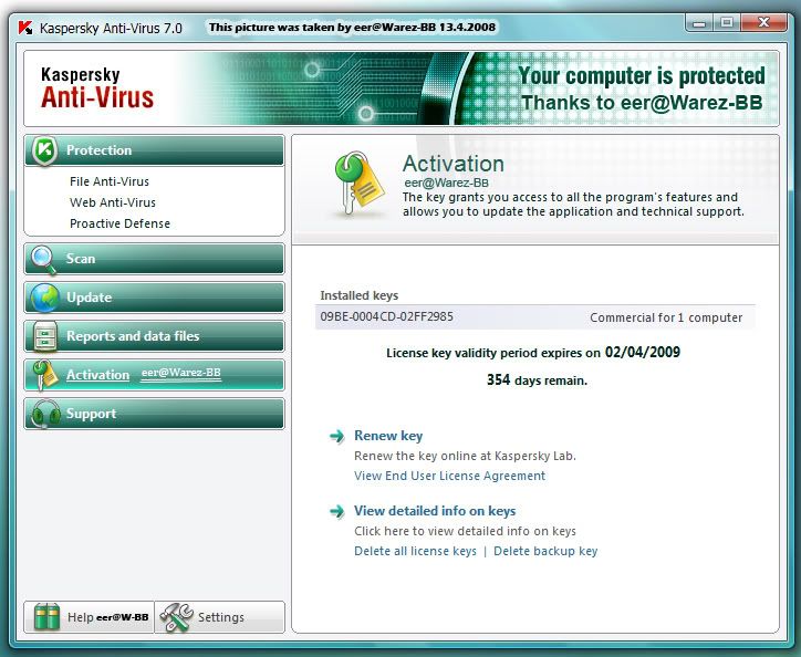 Kaspersky antivirus trial key
