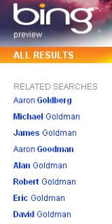 Bing Aaron Goldman related searches