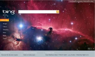 Bing homepage