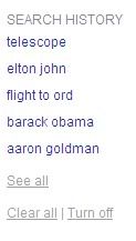 Bing search history