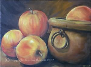Olde apple pot - oil painting