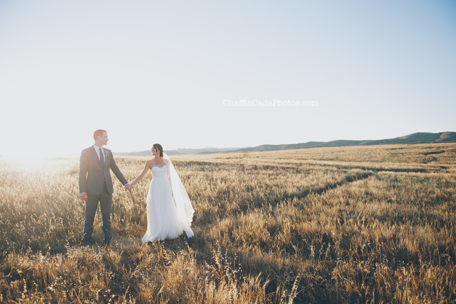 Tom and Julie hold hands during their Malibu Wedding