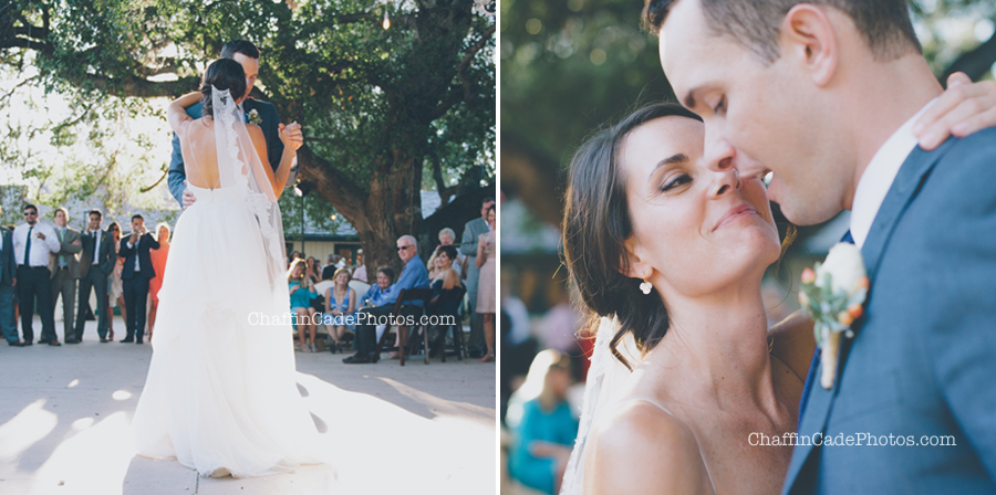 "bride and groom first dance"