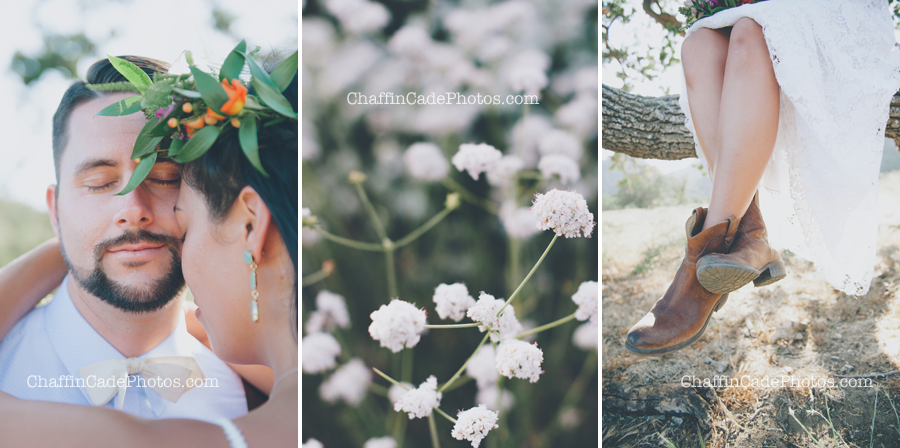 rustic floral crown and boots