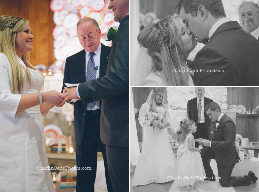 Ginger puts Mike's wedding ring on his finger