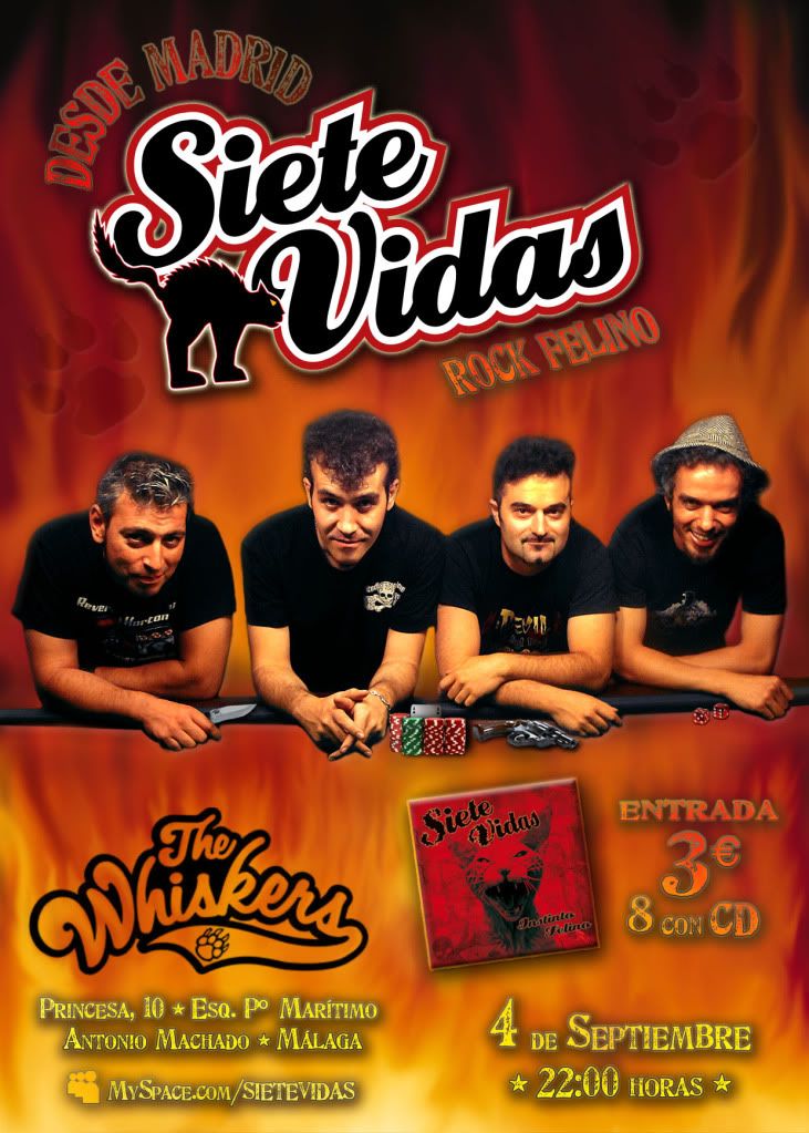WHISKERS,rock and roll,siete vidas rockabilly,country,psychobilly,instinto felino,rock,concierto
