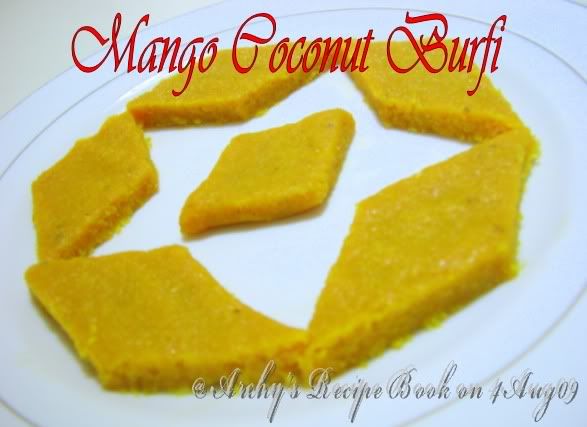 Mango Coconut Burfi
