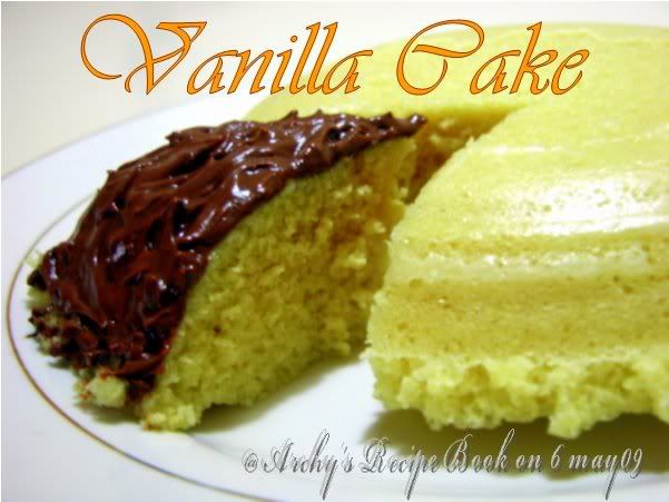 Microwave Eggless Vanilla cake