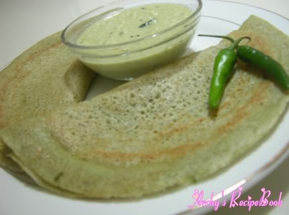 Green Gram Green Dosa