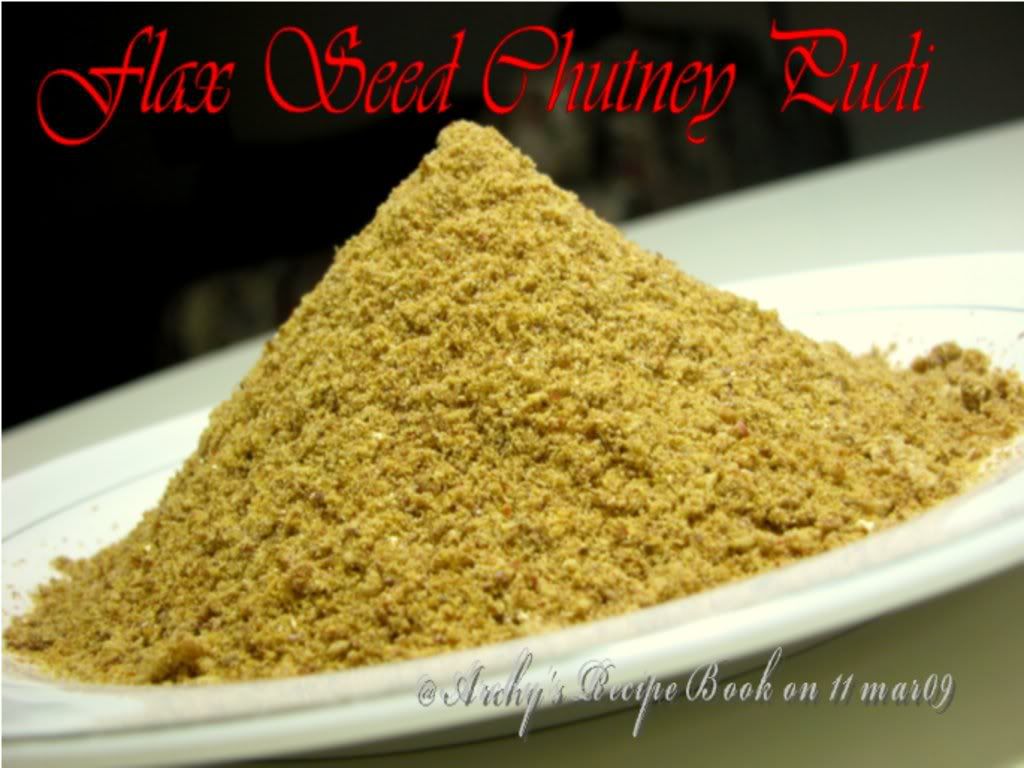 Flax meal Chutney pudi