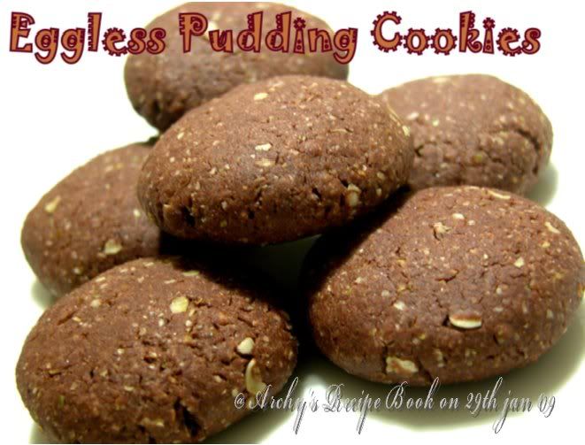 Eggless Pudding cookies