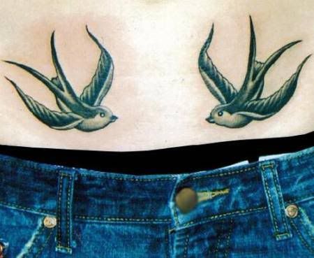 star tattoos on pelvis