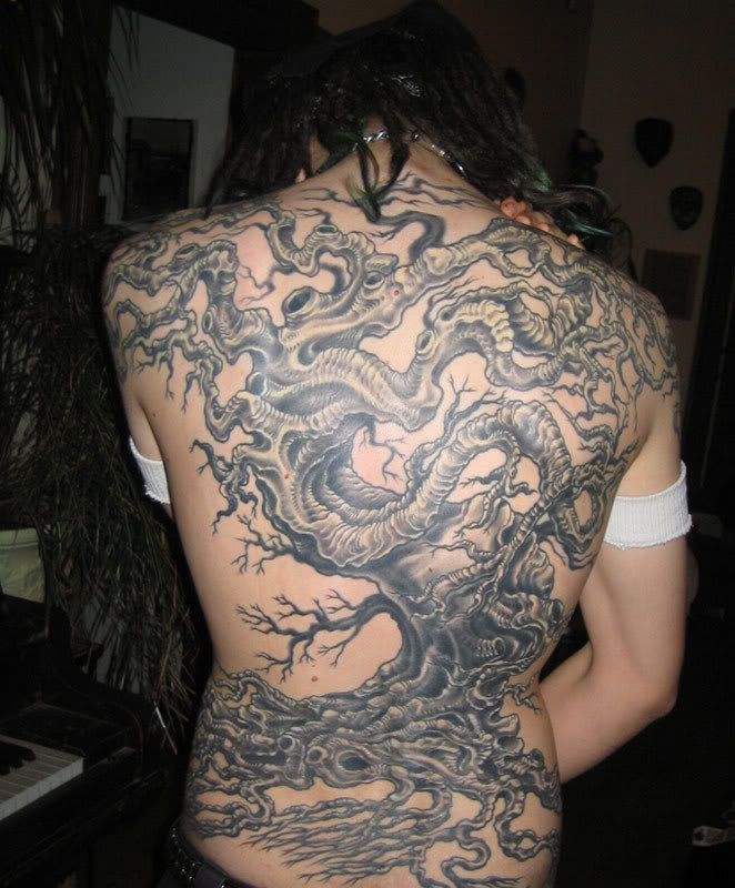 back tattoo tree. tree tattoo (ack)
