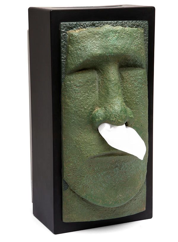Tiki face tissue box