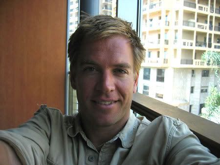 Michael Weatherly doing a myspace shot