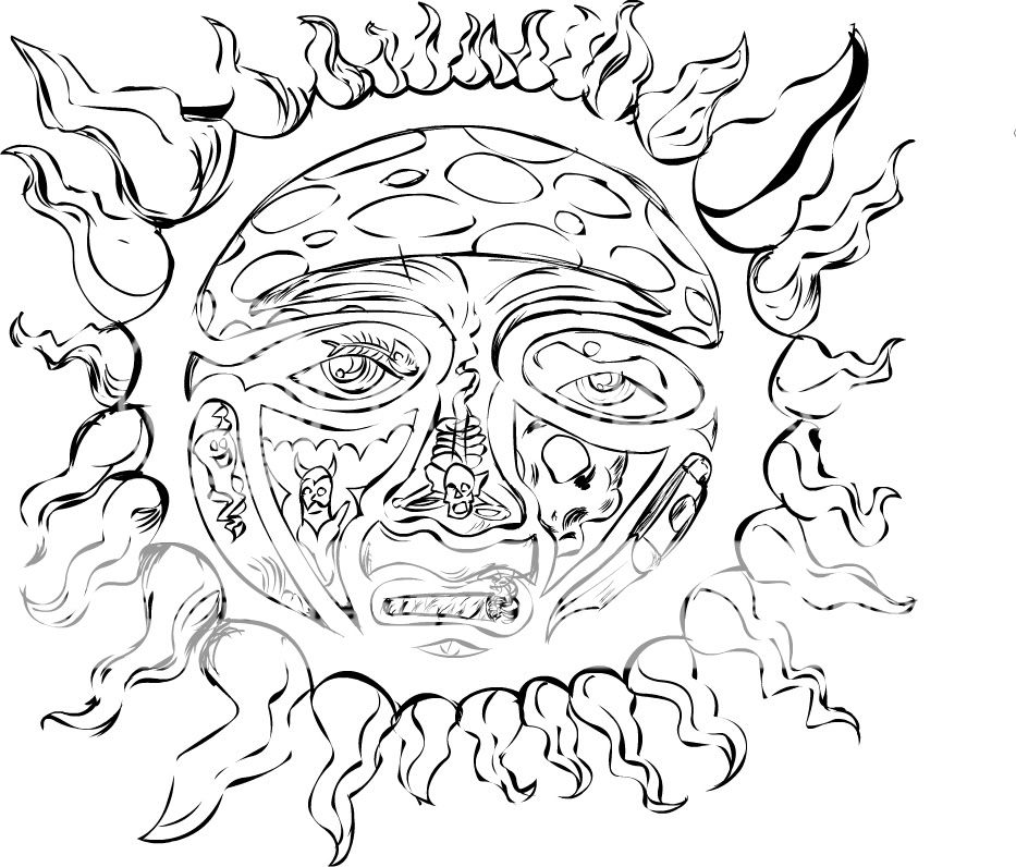 Sublime Sun Coloring Page Coloring Pages