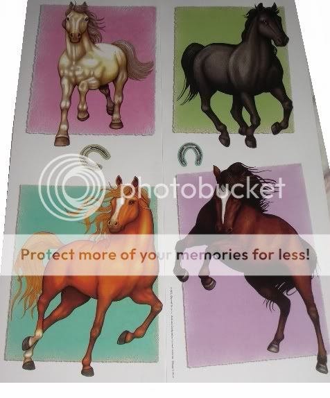  pretty horses excellent new condition 6 stickers in the set 4 horses 