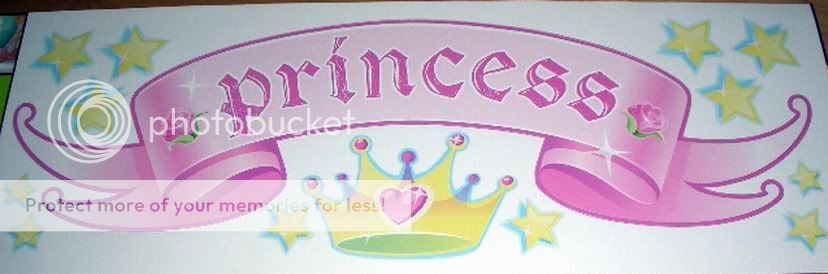 NEW~PINK~PRINCESS~CROWN~JEWELS~FAIRY TALE~WALL STICKERS  