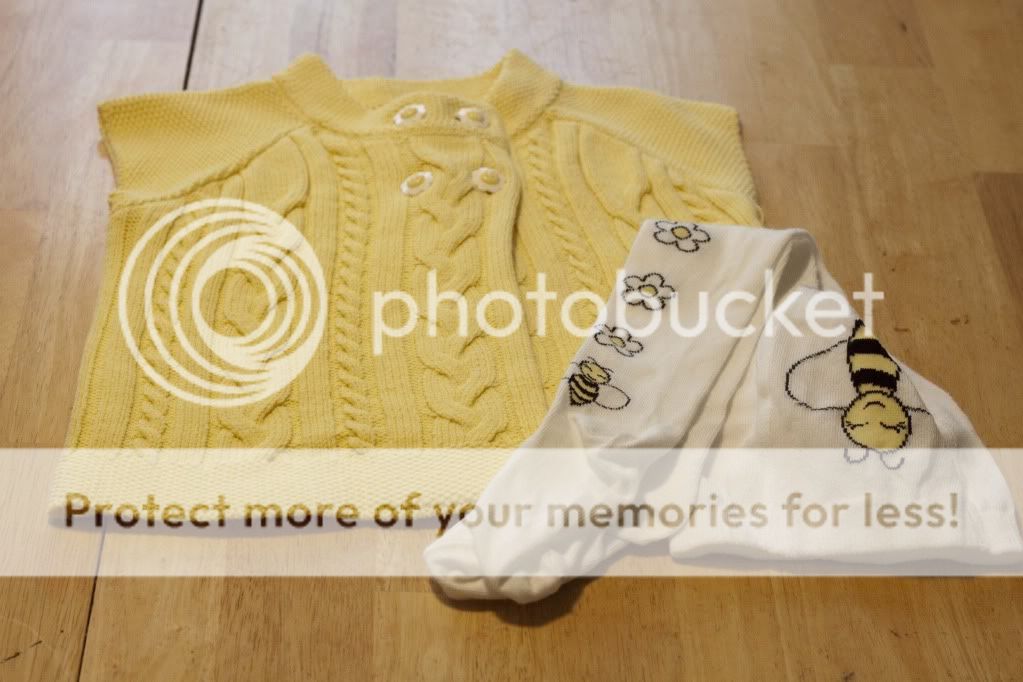 GYMBOREE Outfit Set, Daisy, Yellow, Girl 3T, Sweater/Tights, Spring 