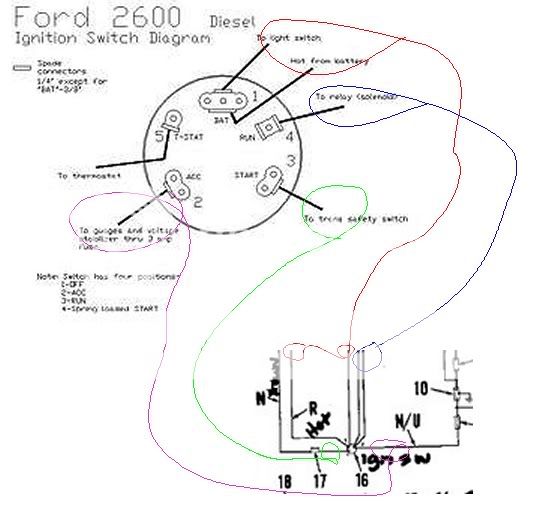 Ford 4000 tractor ignition switch wiring diagram #2